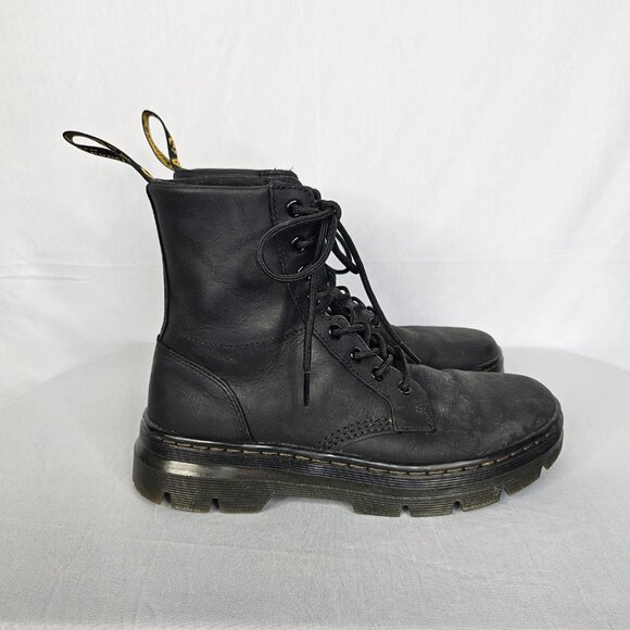 DOC MARTENS AirWair Men's Black Combs Leather Boots, Size 8M - Picture 6 of 15